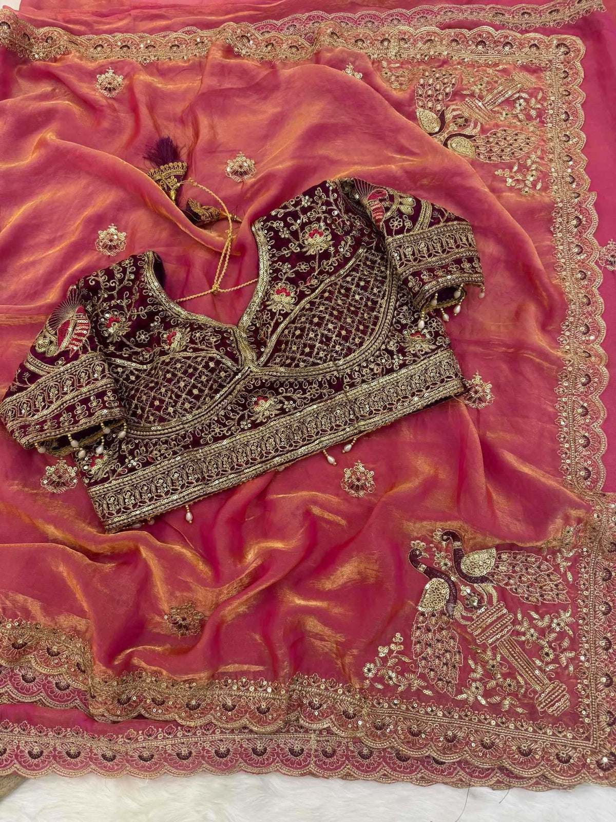Amrita Satin Sequin Saree