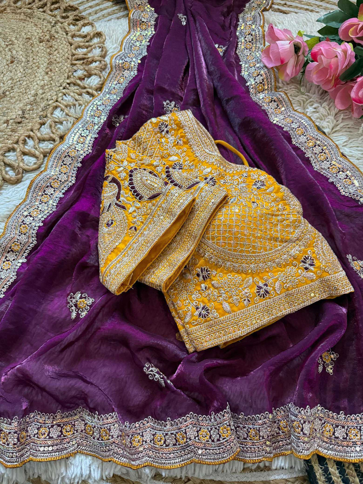 Space Silk Designer Saree