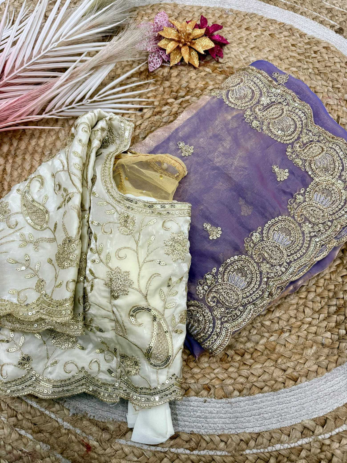 Ananya Space Silk Soft Saree in Lavender