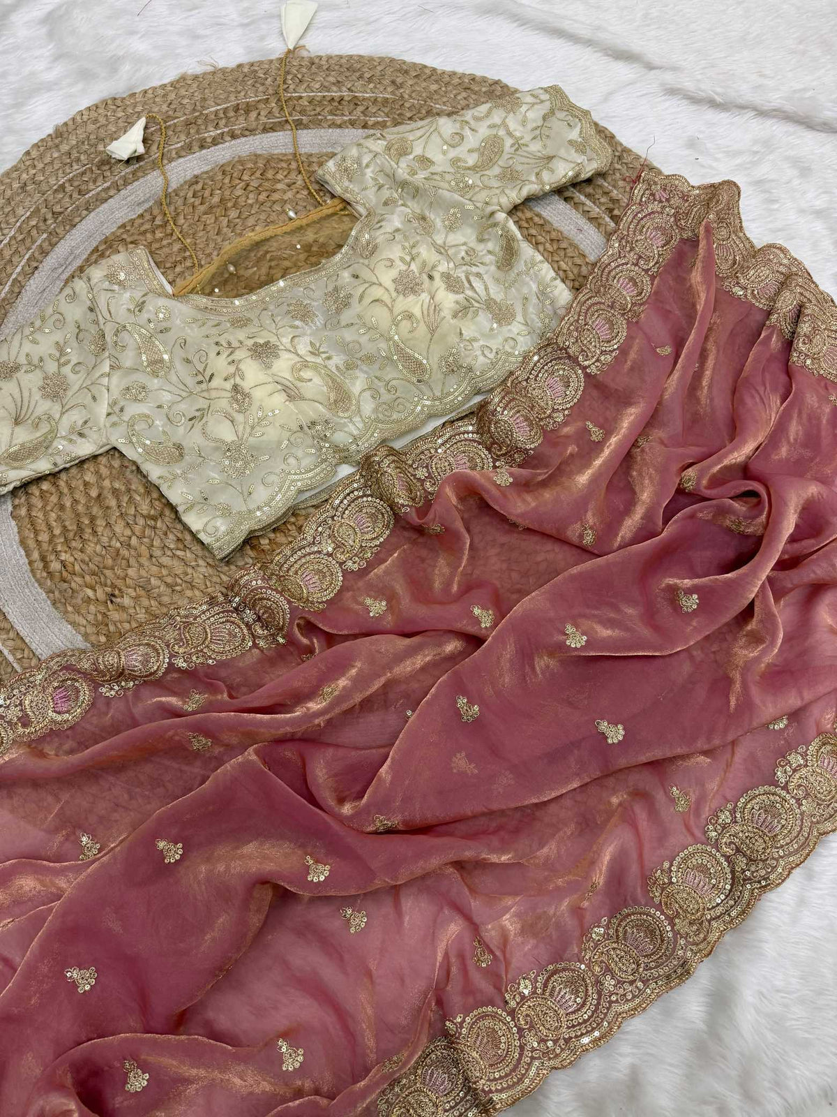 Ananya Space Silk Soft Saree in Lavender