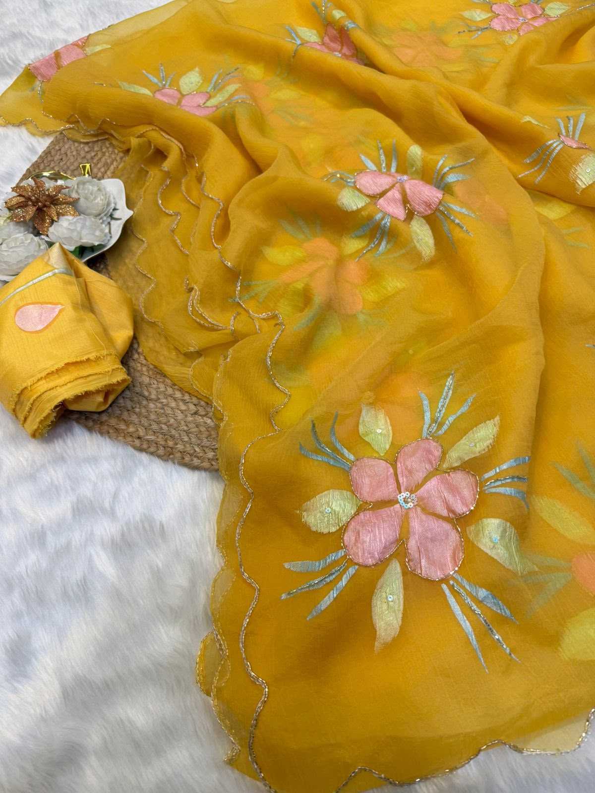 Chiffon Printed Silk Saree