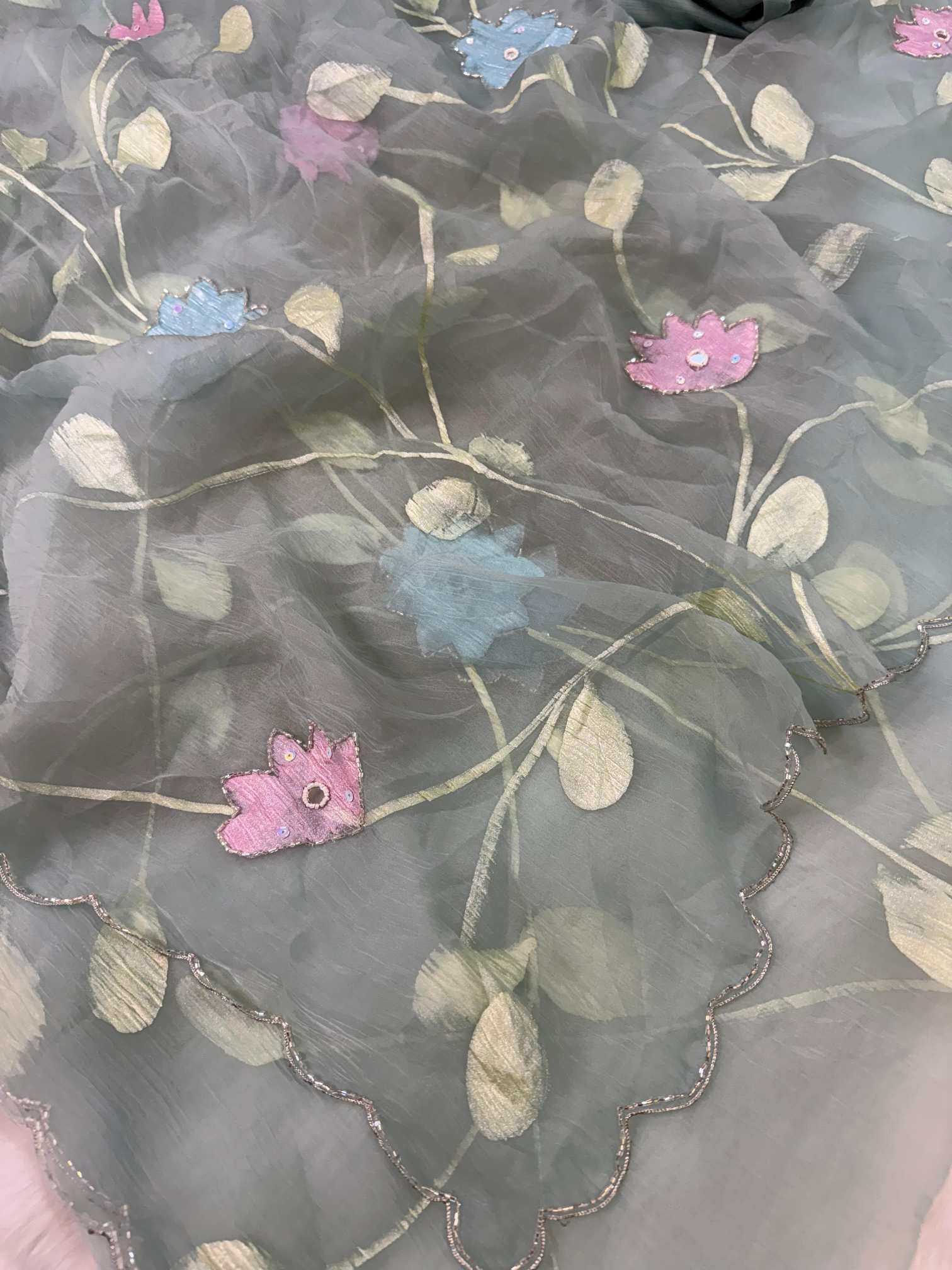 Chiffon Printed Silk Saree