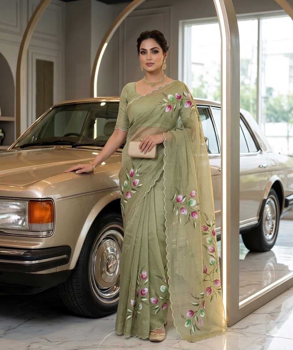 Chiffon Printed Silk Saree