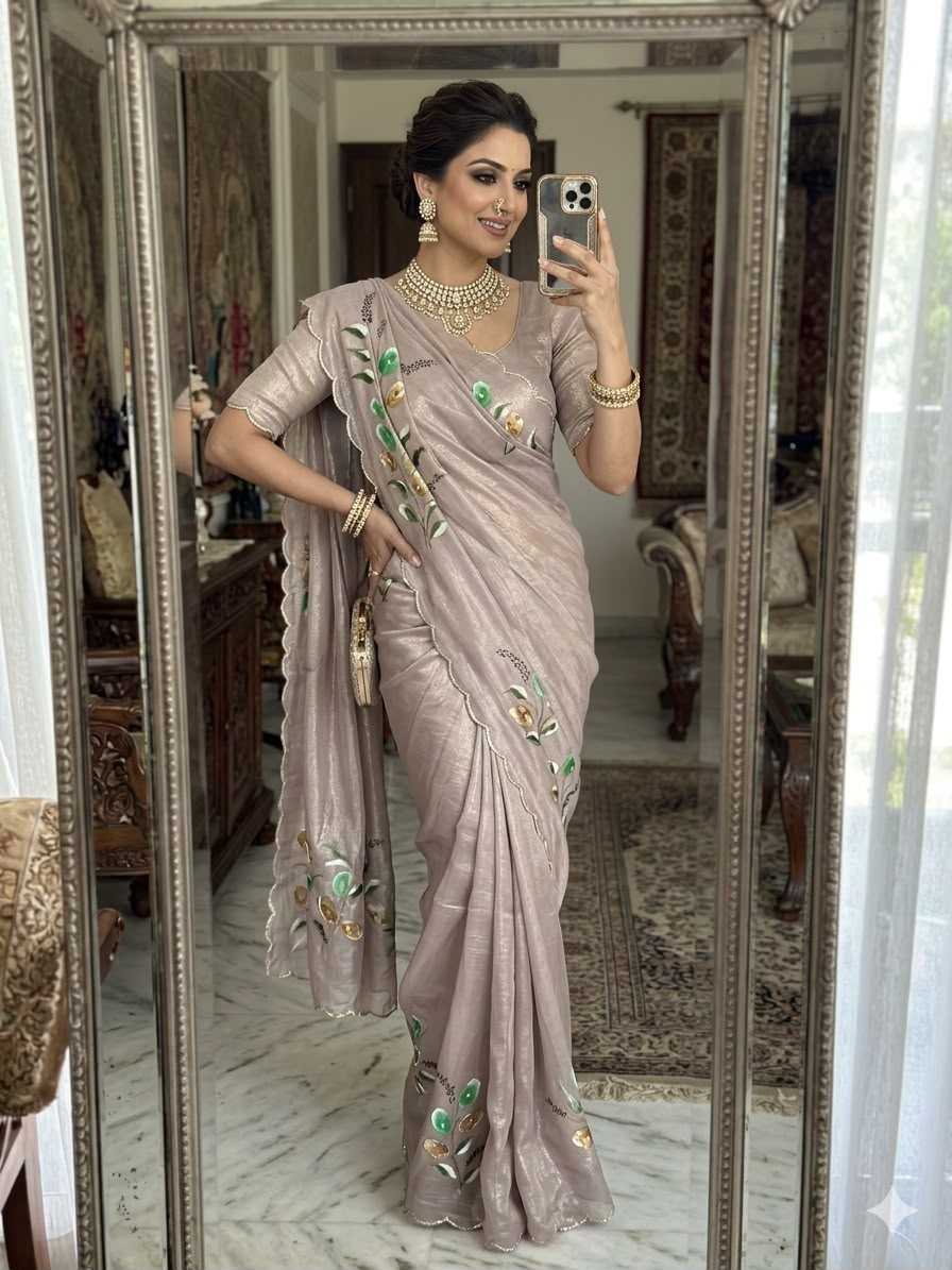 Chiffon Printed Silk Saree