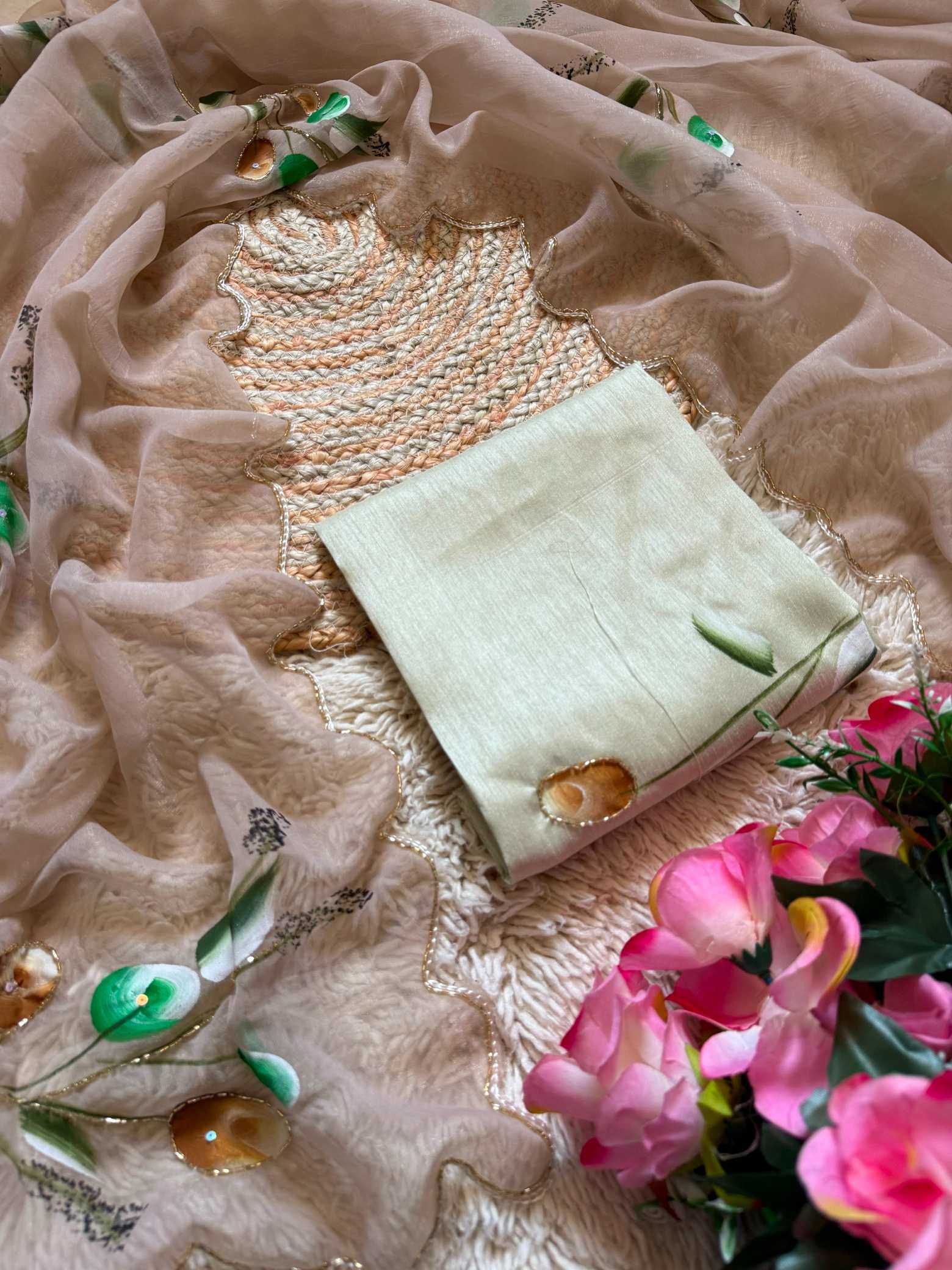 Chiffon Printed Silk Saree