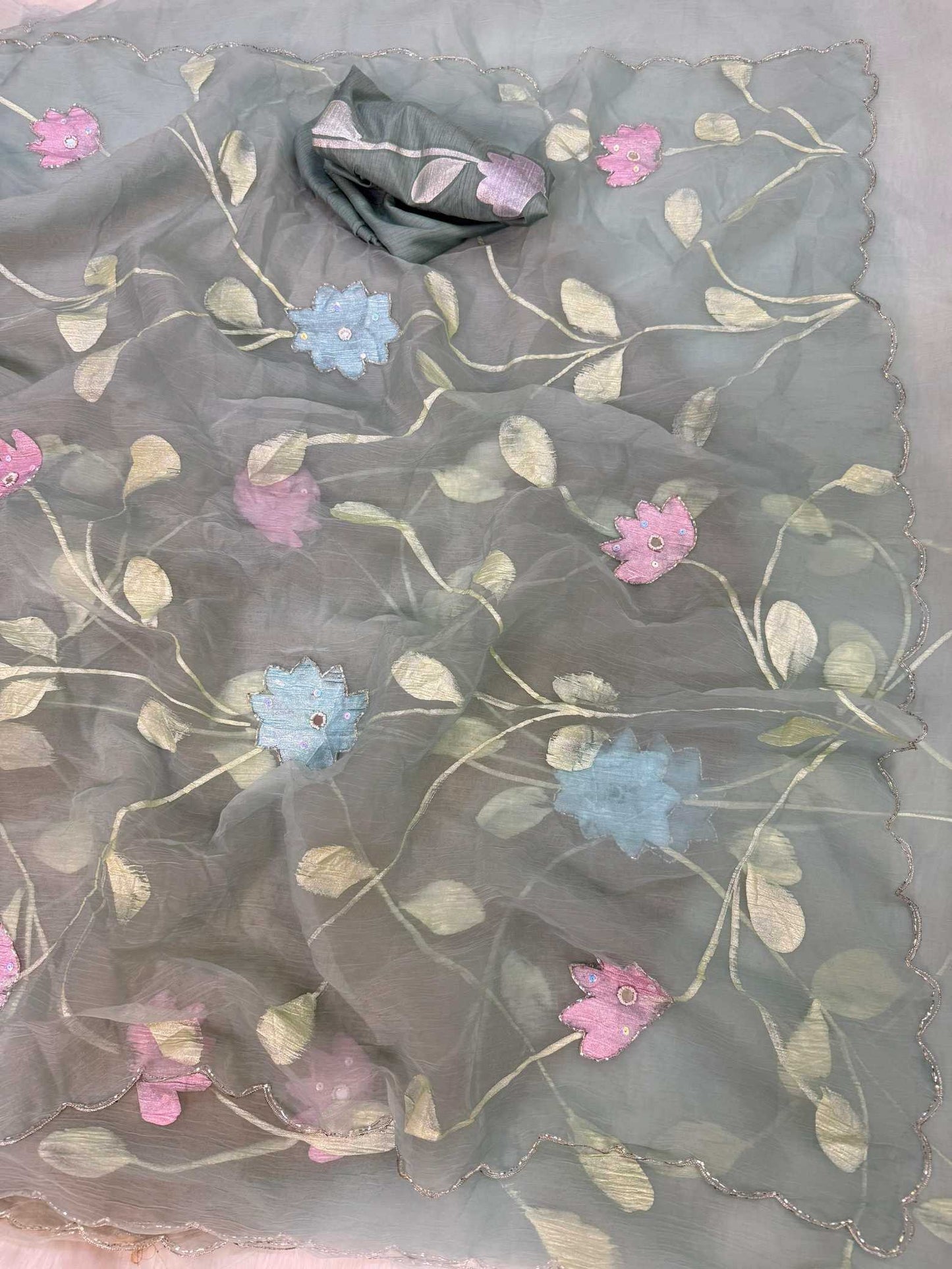 Chiffon Printed Silk Saree