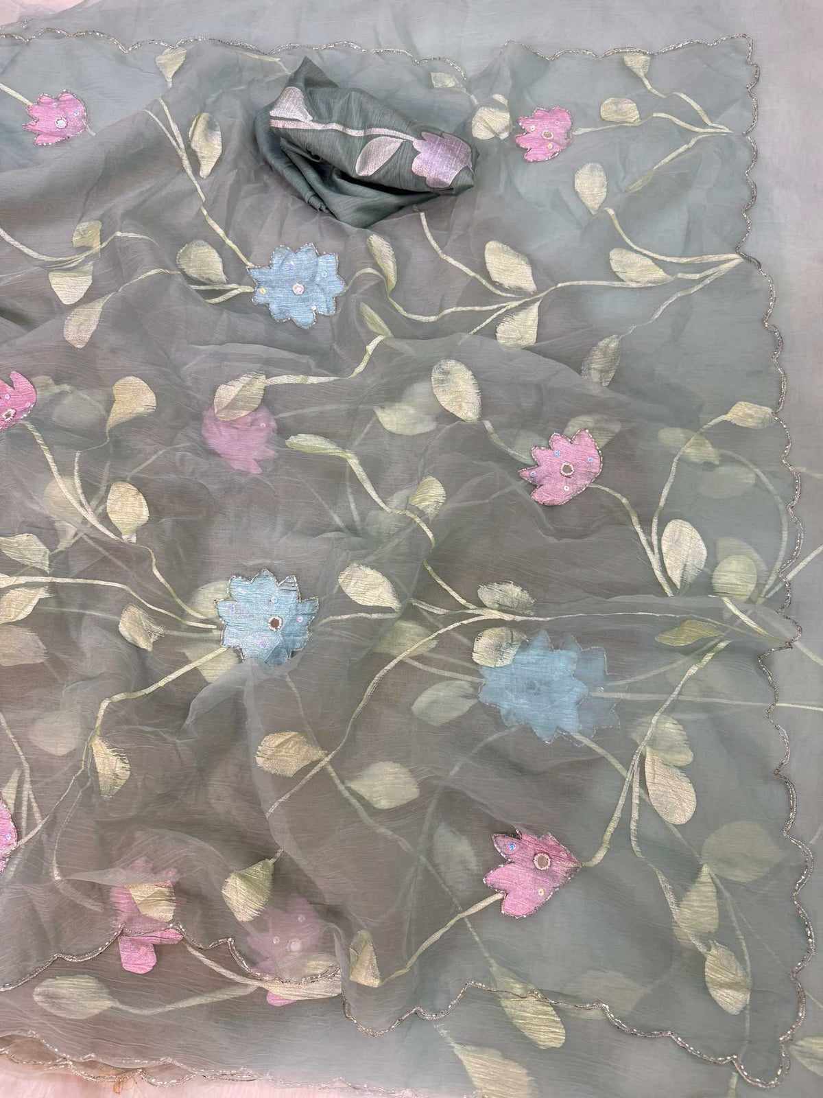 Chiffon Printed Silk Saree