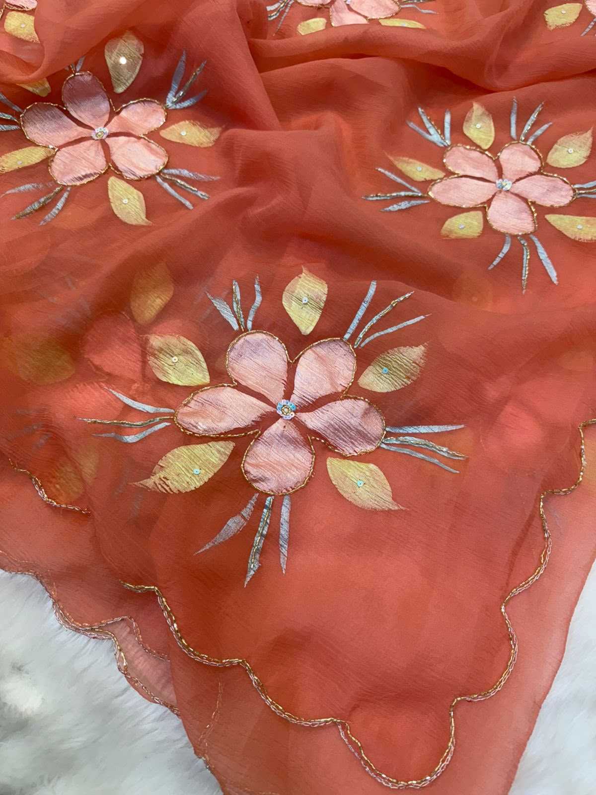 Chiffon Printed Silk Saree