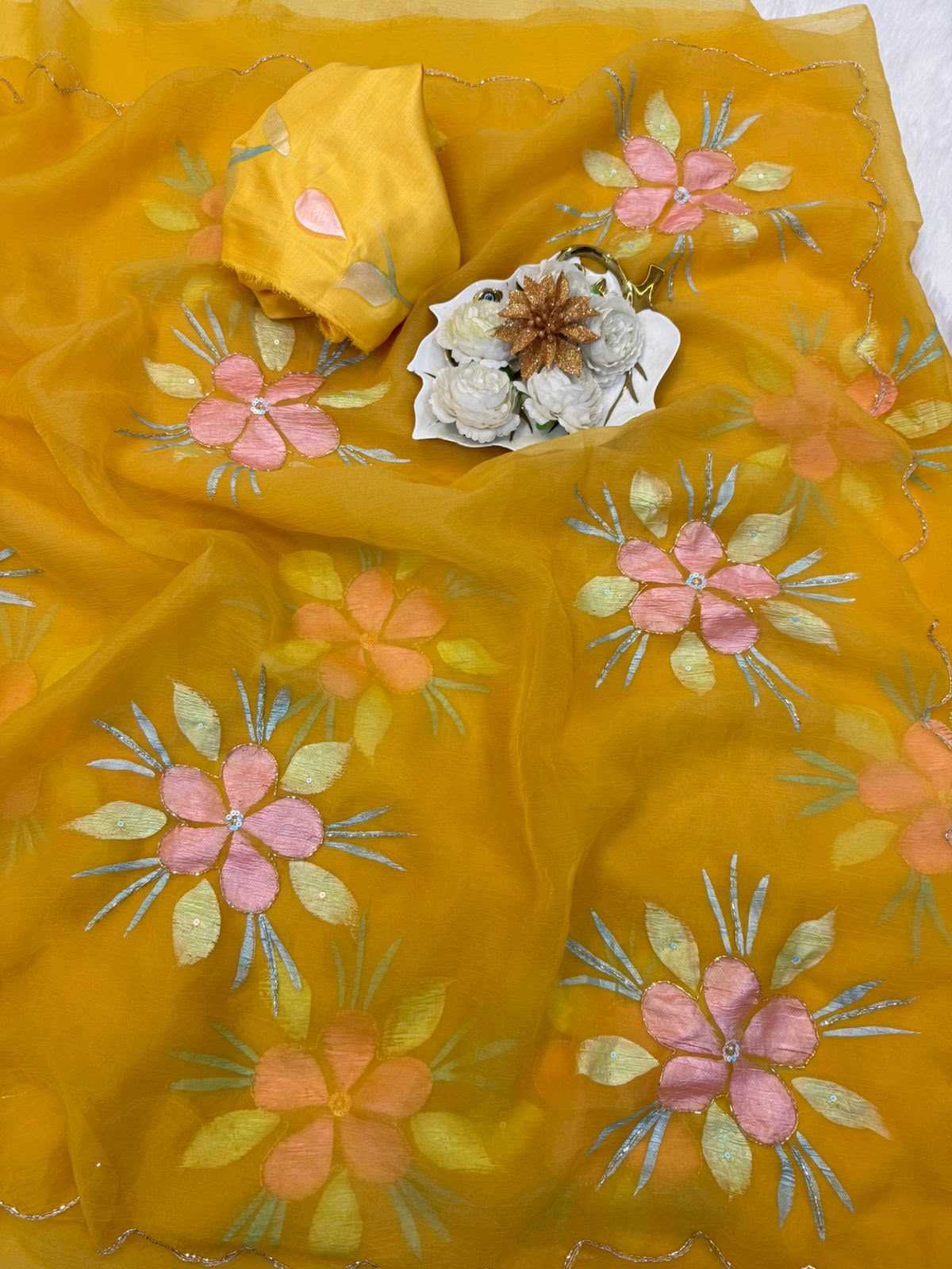Chiffon Printed Silk Saree