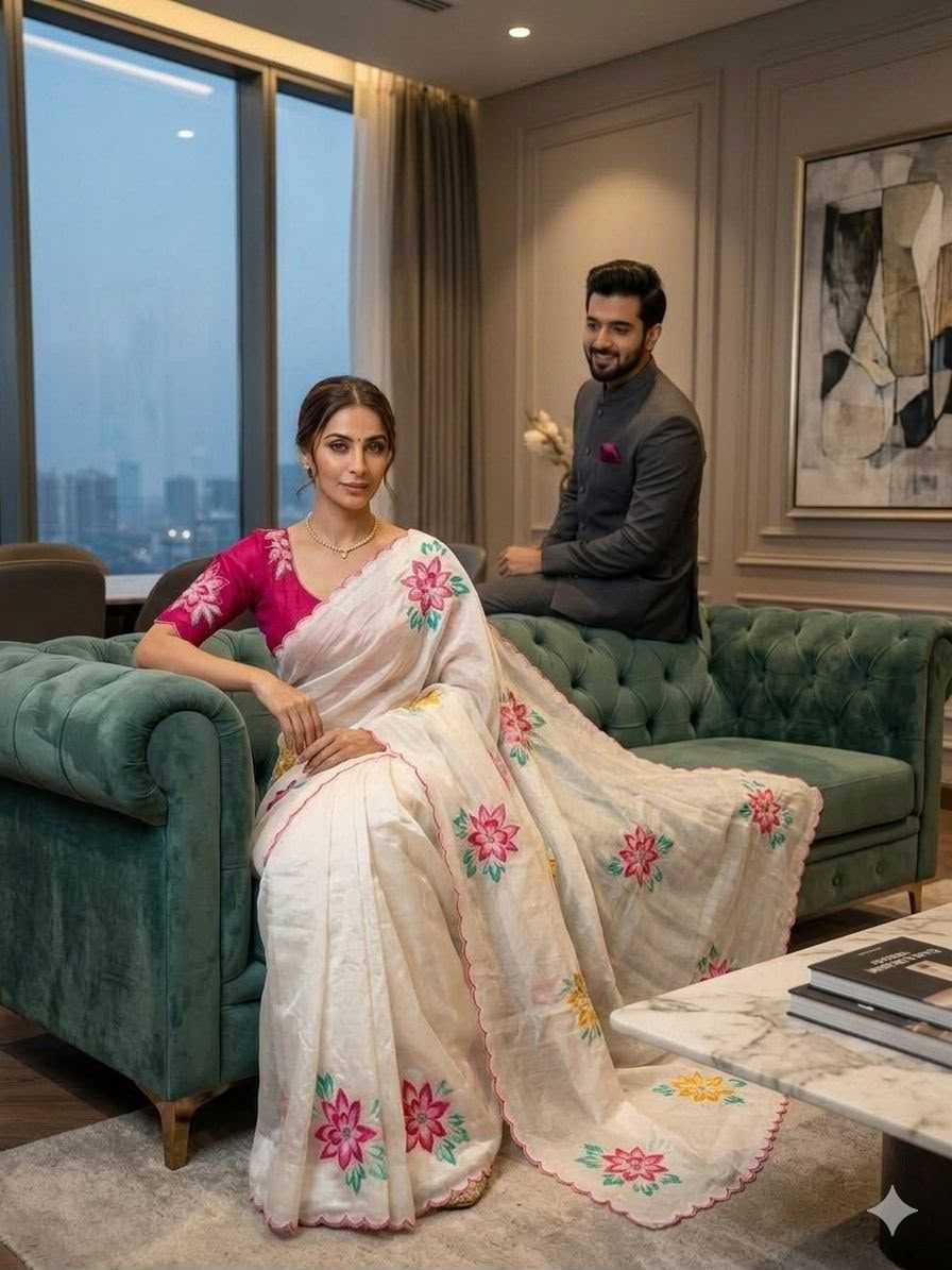 Crunchi Hand Work Saree