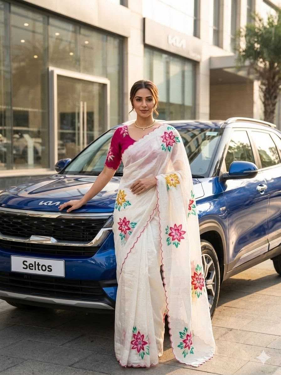 Crunchi Hand Work Saree