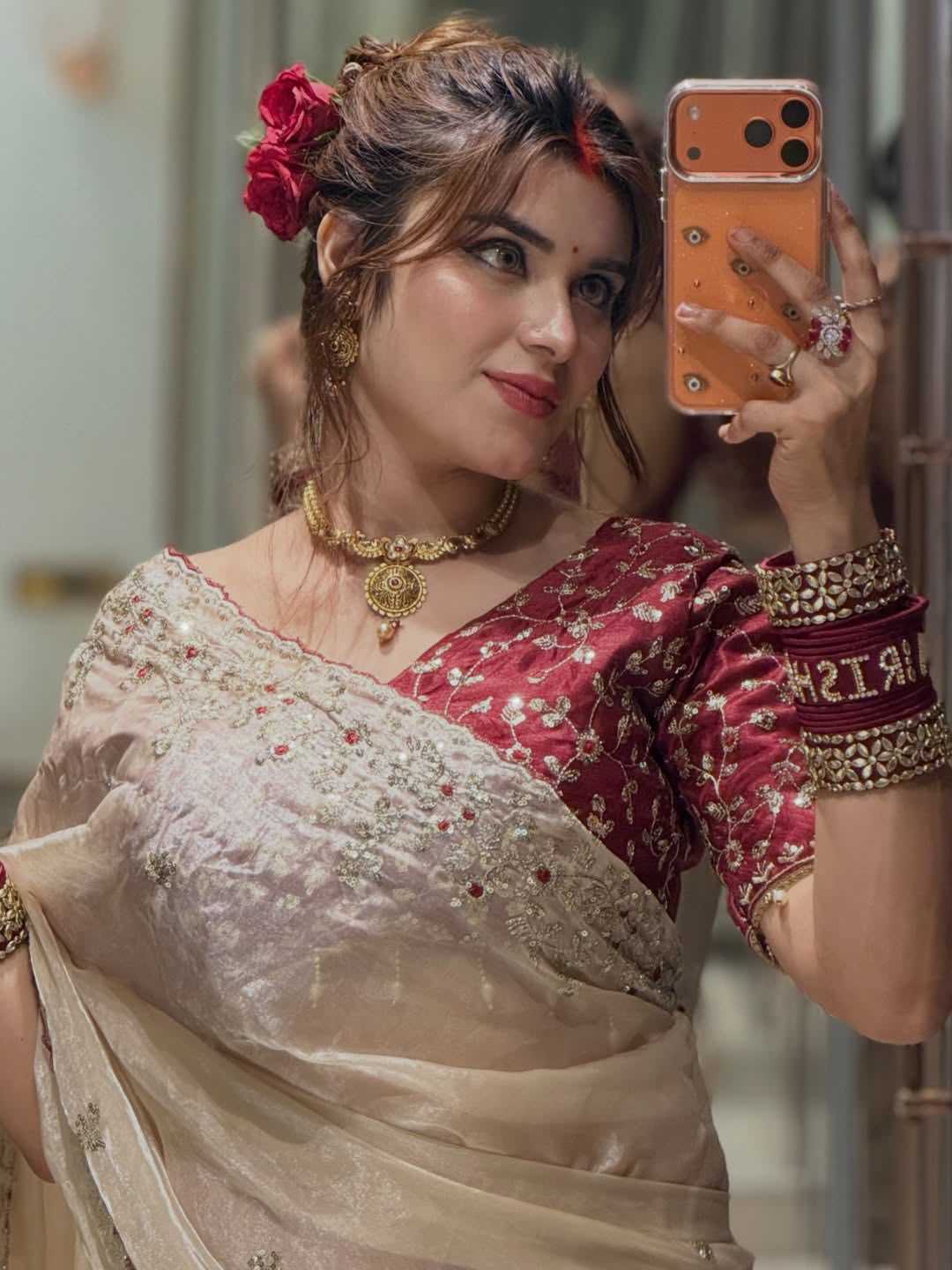 Space Silk Soft Saree
