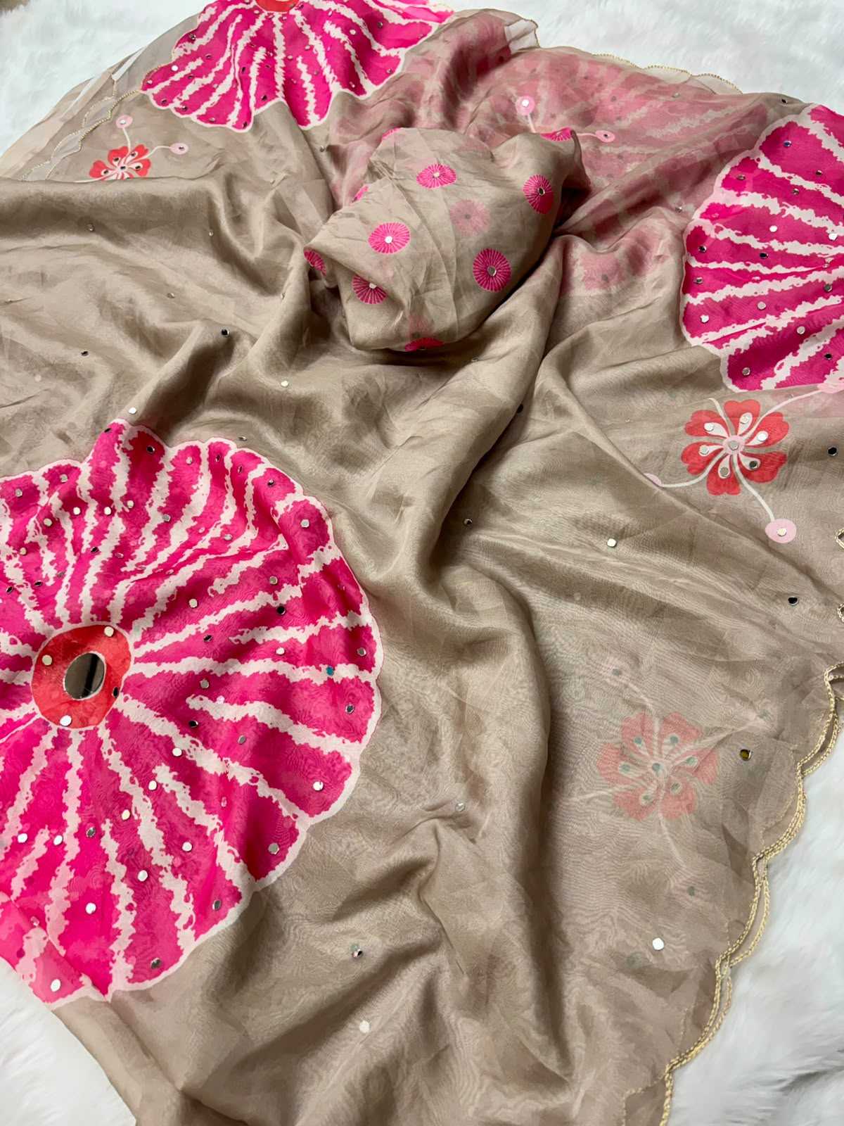 Tabby Silk Printed Saree