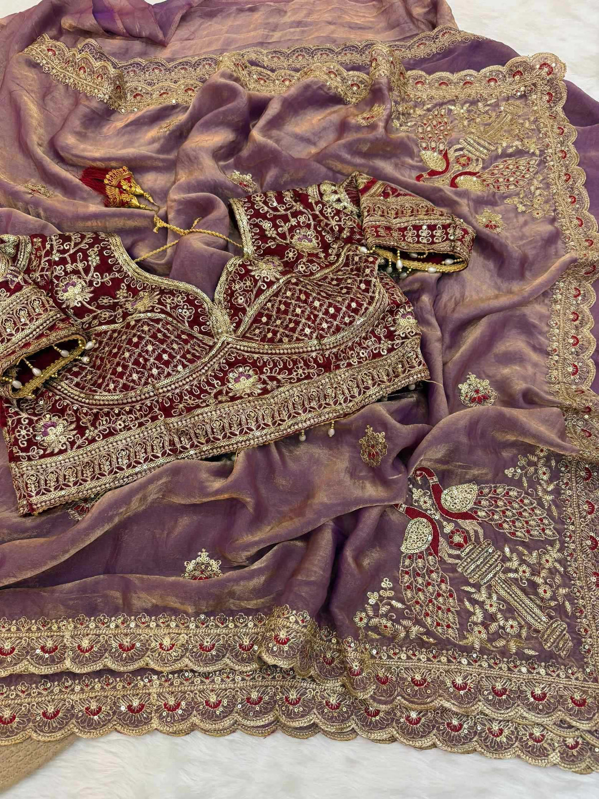 Satin Designer Saree