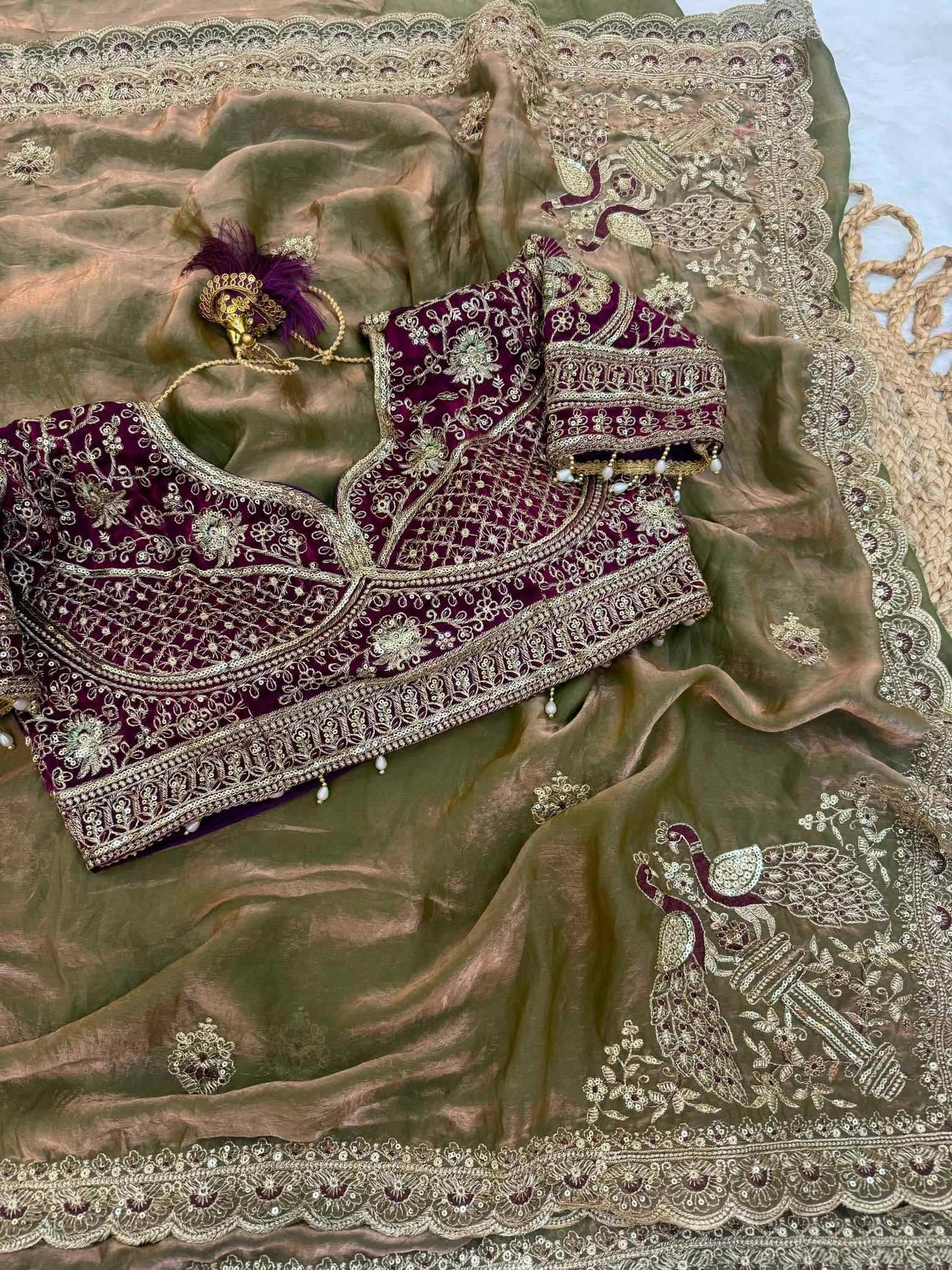 Satin Designer Saree