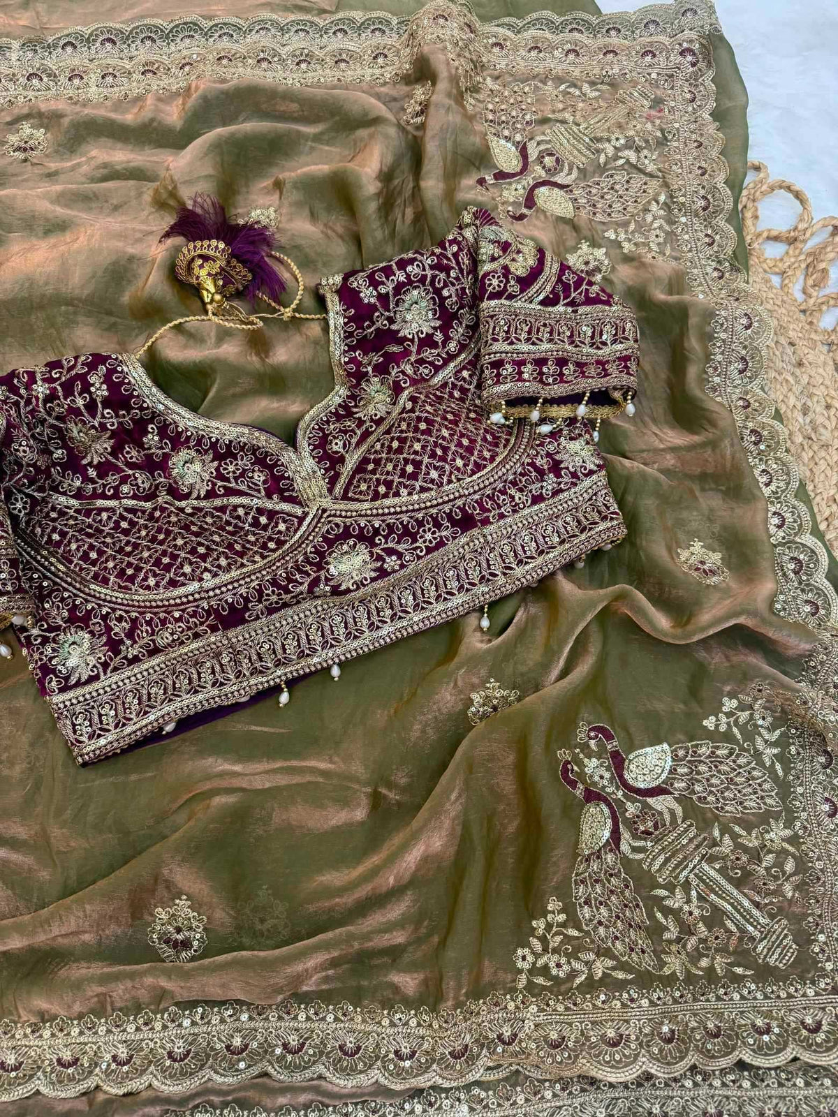 Satin Designer Saree