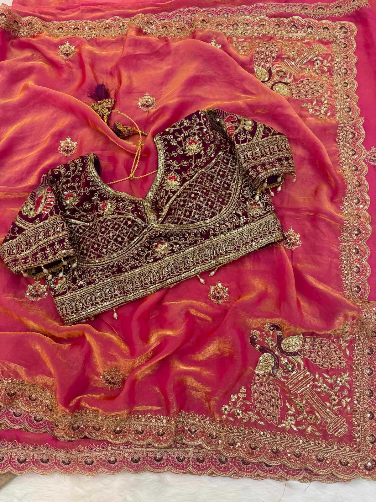 Satin Designer Saree