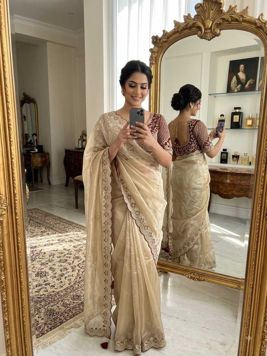 Space Silk Soft Saree