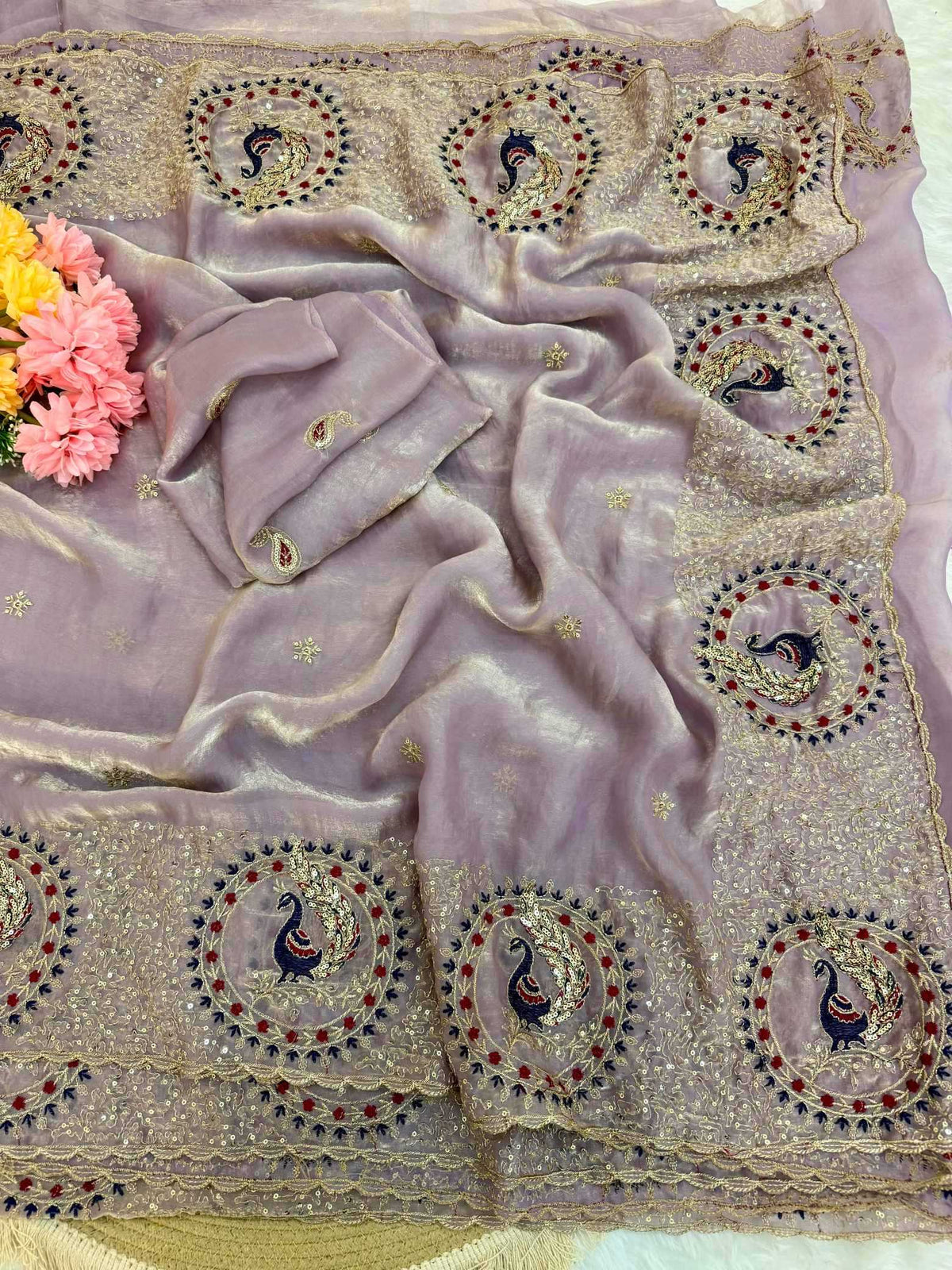 Satin Designer Saree
