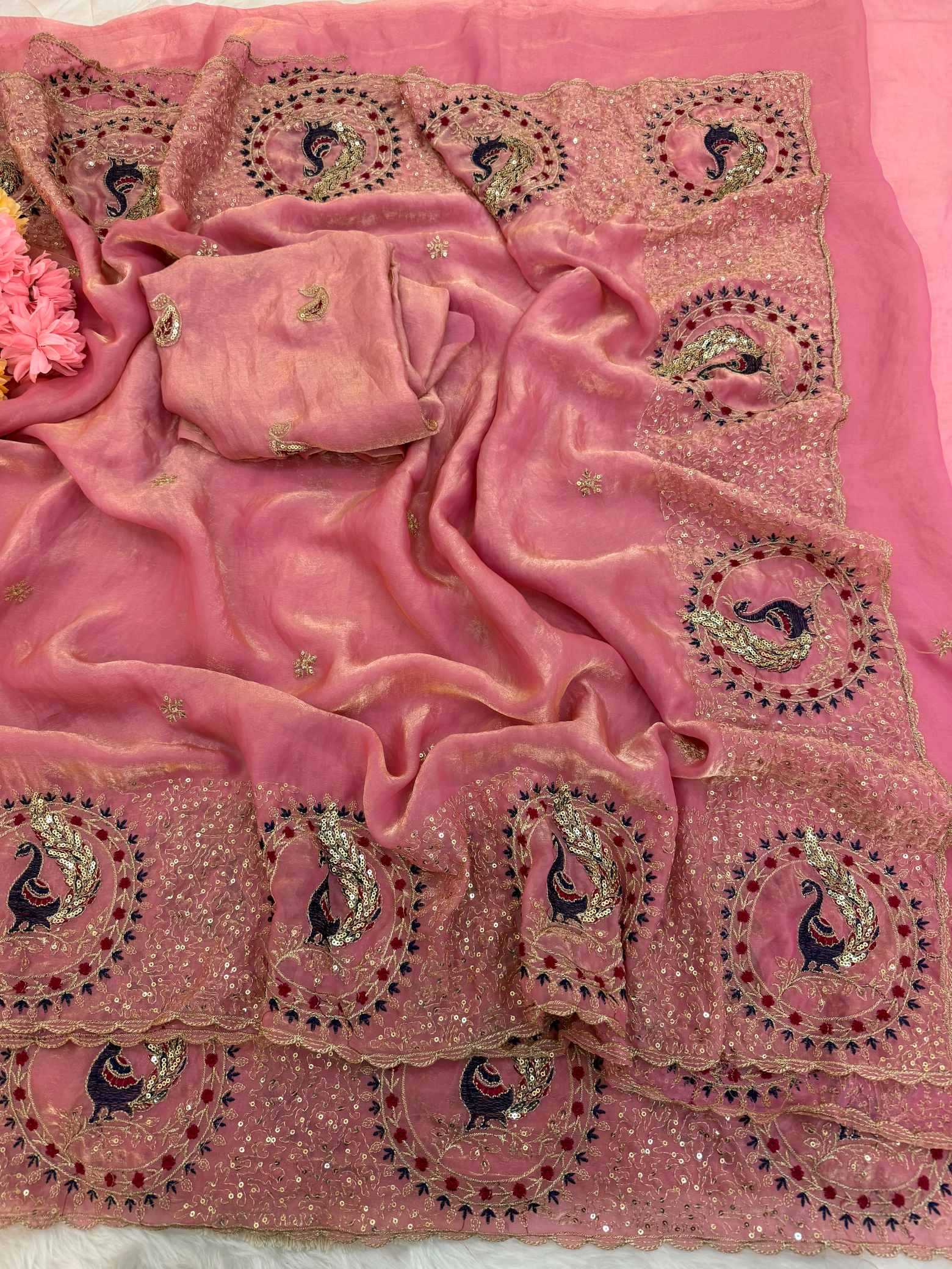 Satin Designer Saree
