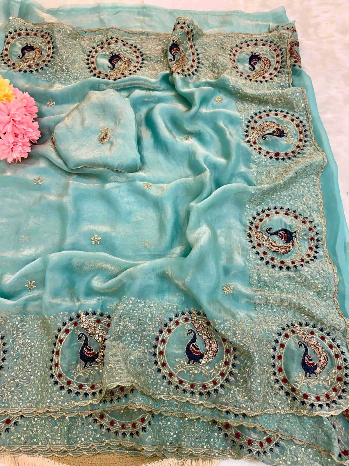 Satin Designer Saree