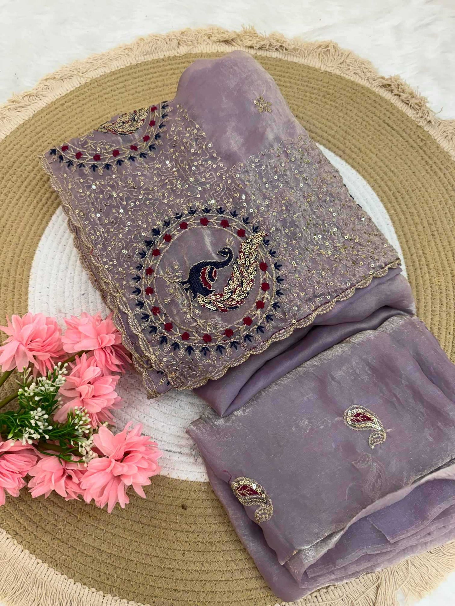 Satin Designer Saree