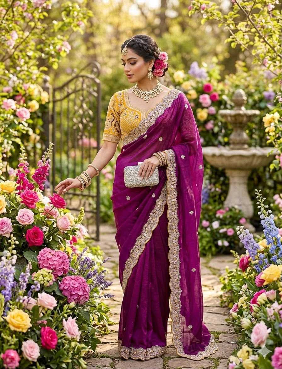 Space Silk Designer Saree