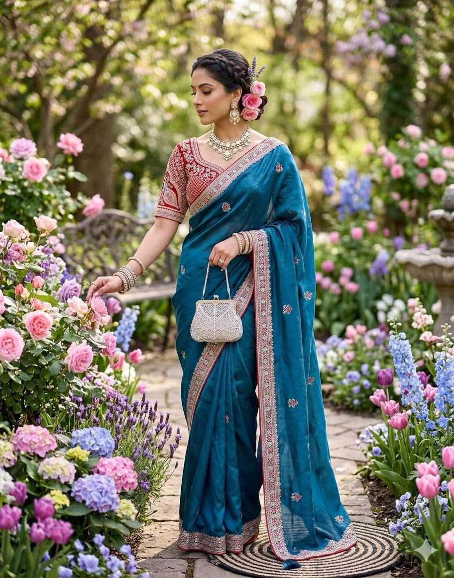 Space Silk Designer Saree
