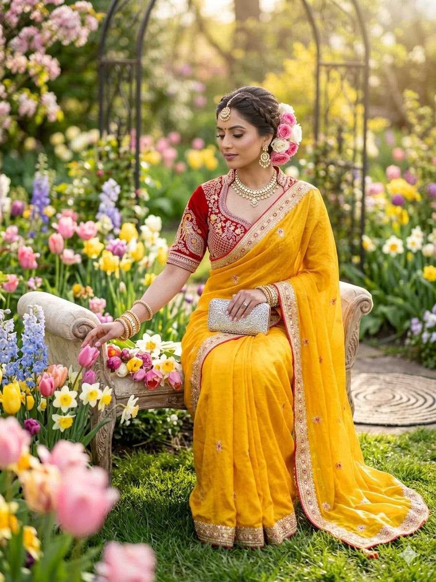 Space Silk Designer Saree