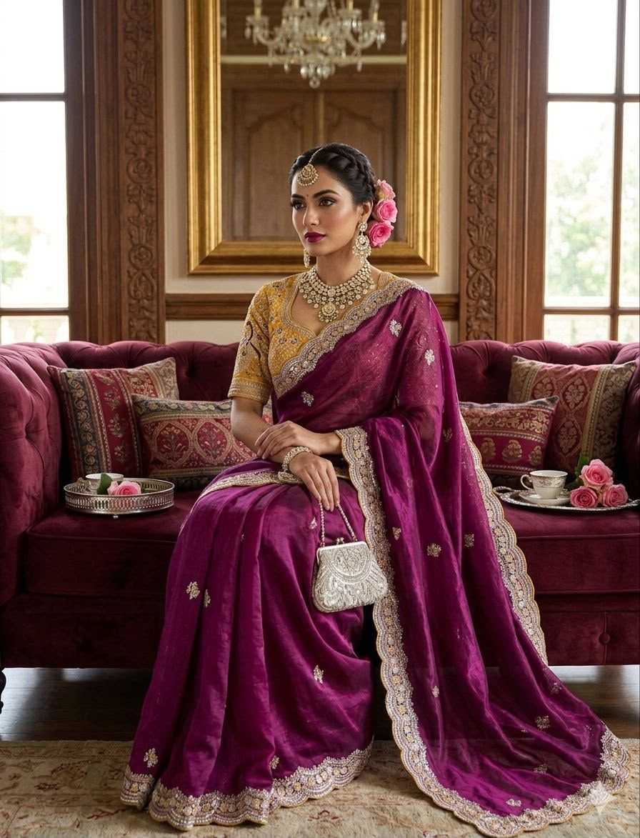 Space Silk Designer Saree