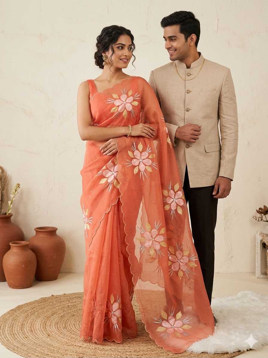 Chiffon Printed Silk Saree