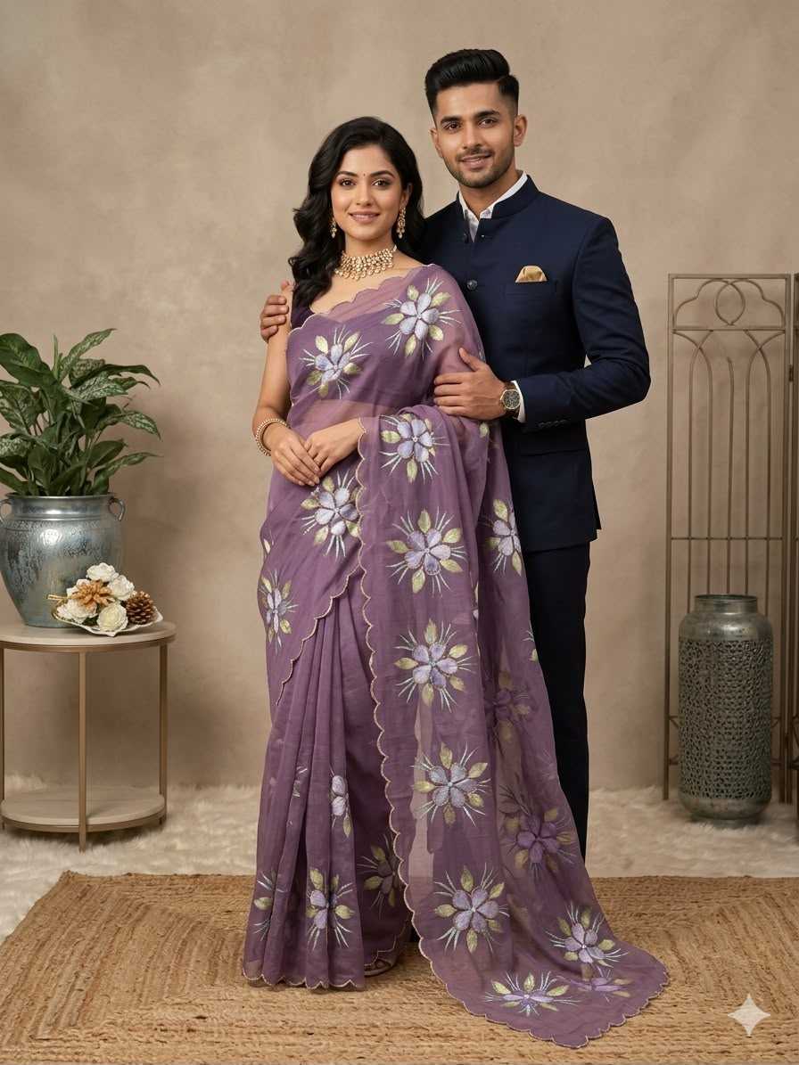 Chiffon Printed Silk Saree