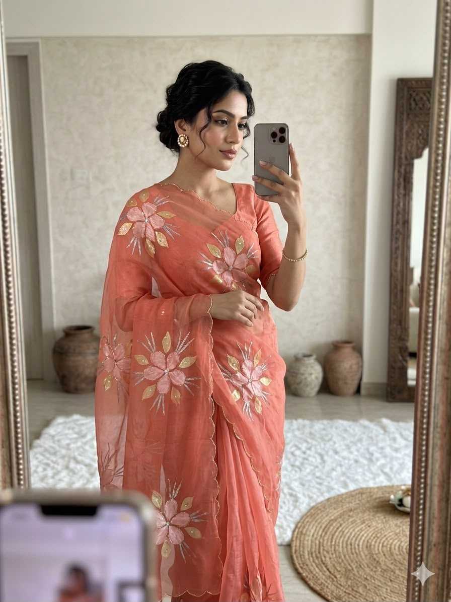 Chiffon Printed Silk Saree