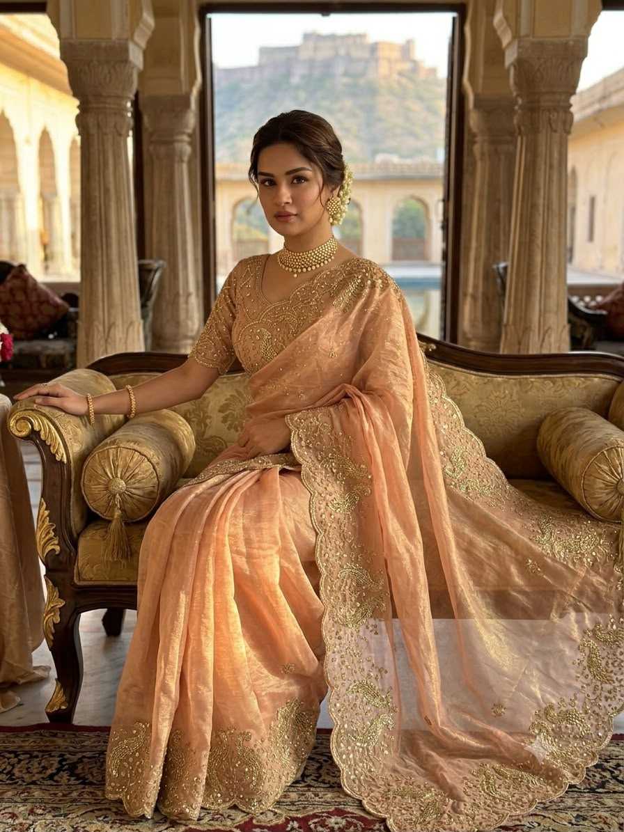 Satin Designer Saree