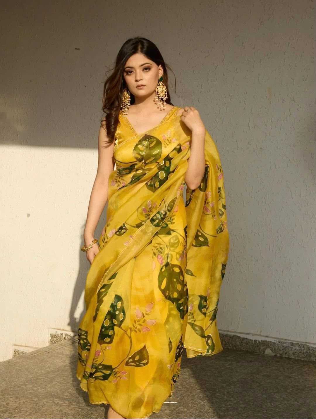 Organza Silk Printed Saree