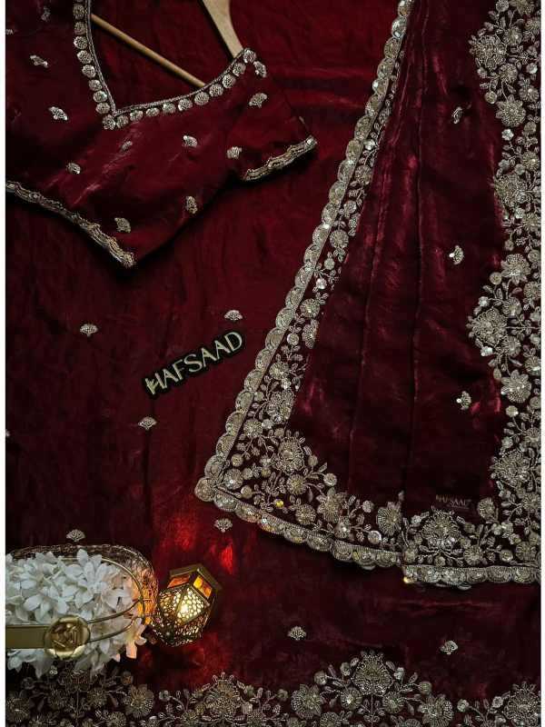 Space Silk Designer Saree in Lavender