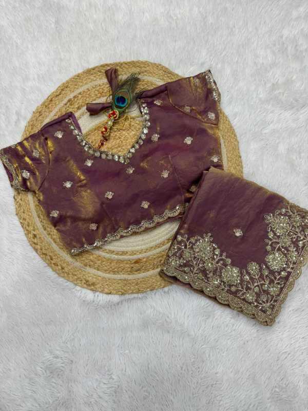 Space Silk Designer Saree in Lavender