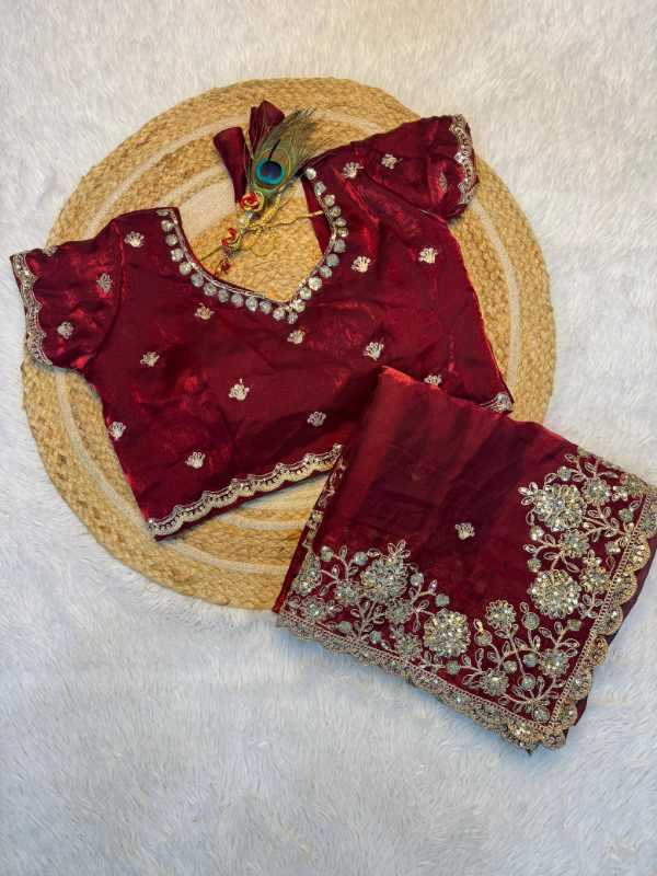 Space Silk Designer Saree in Lavender