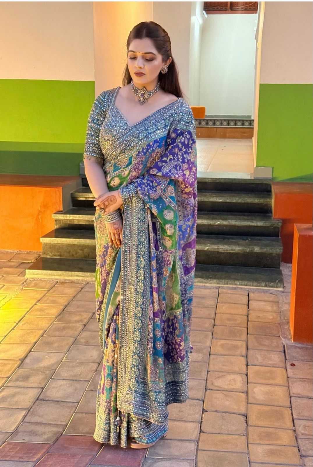 Chinon Designer Saree