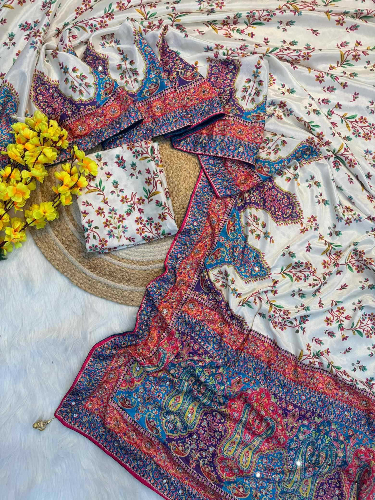Chinon Printed Saree