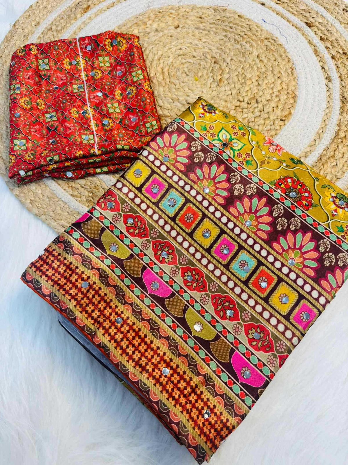 Chinon Printed Saree