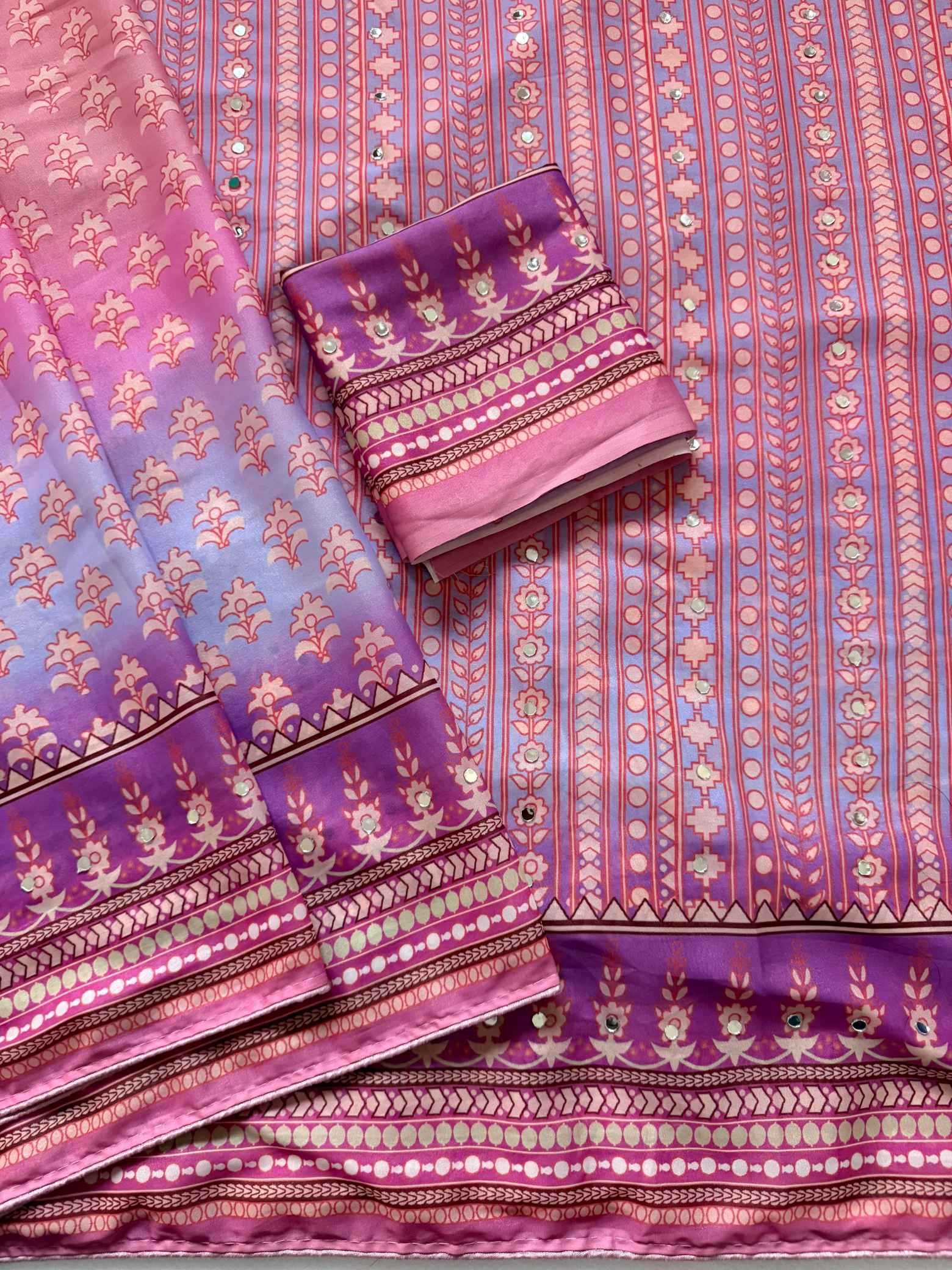 Faux Georgette Printed Saree