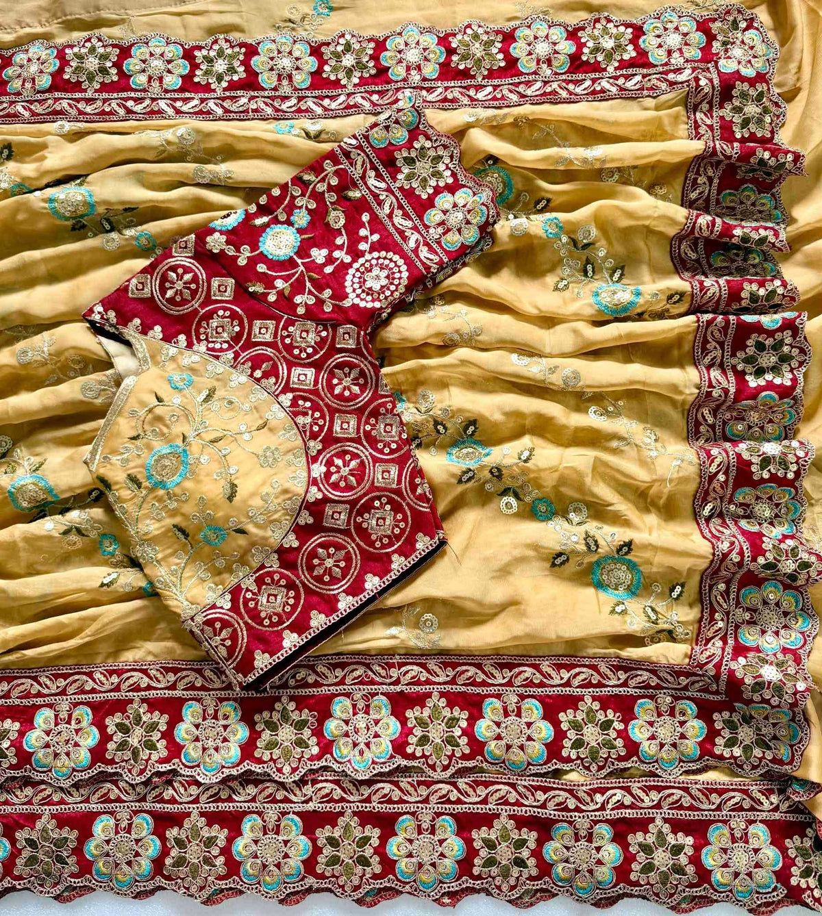 Rangoli Silk Designer Saree in Rani