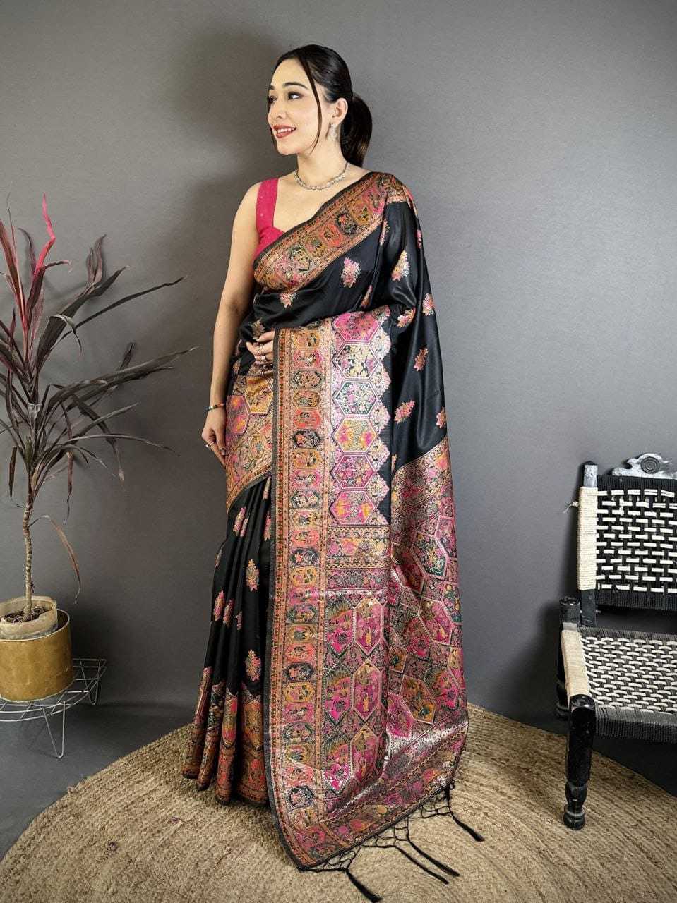 Soft Kashmiri Silk Designer Saree