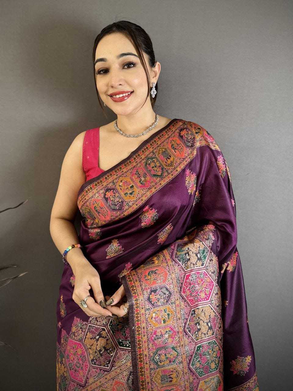 Soft Kashmiri Silk Designer Saree