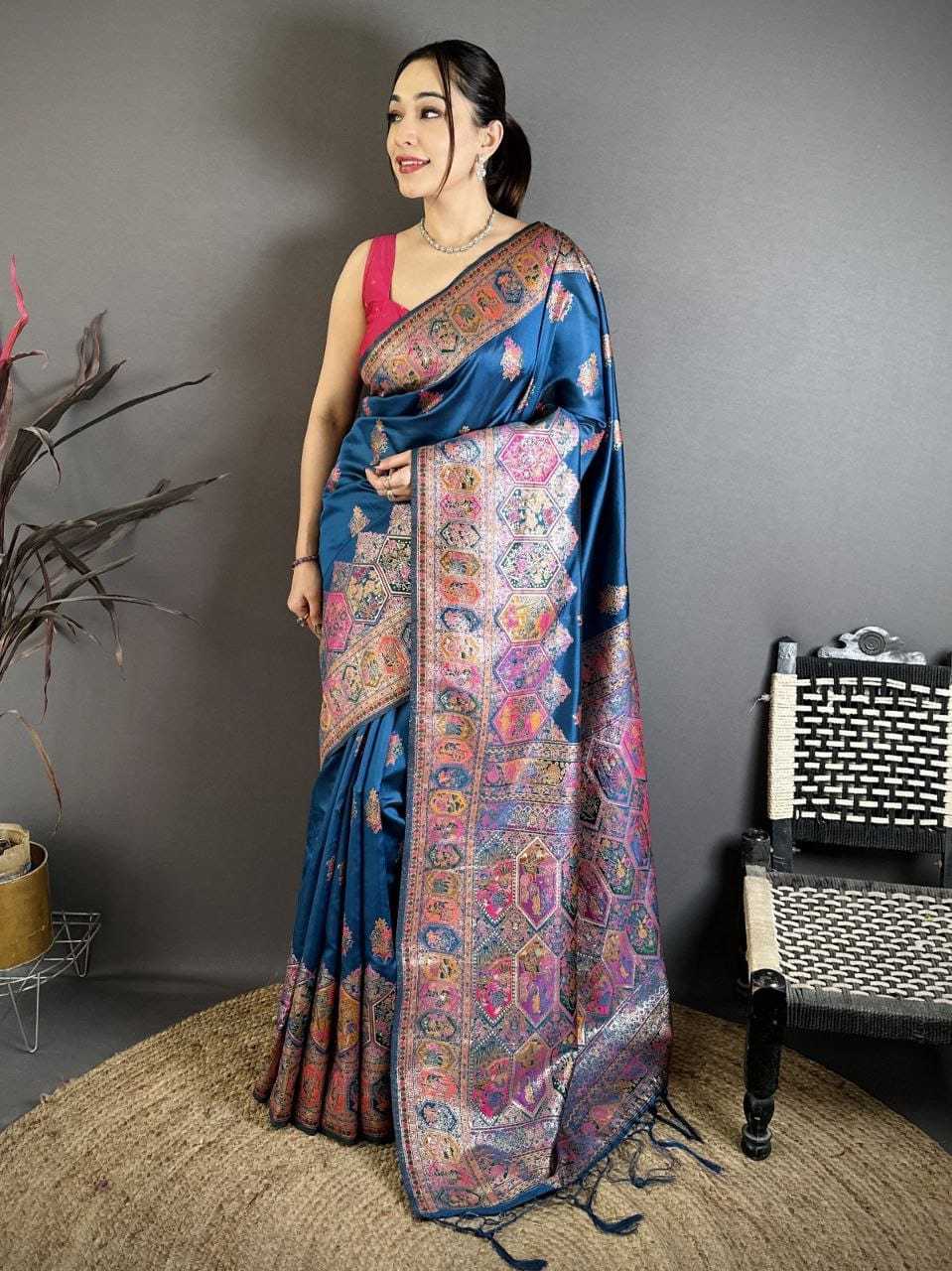 Soft Kashmiri Silk Designer Saree