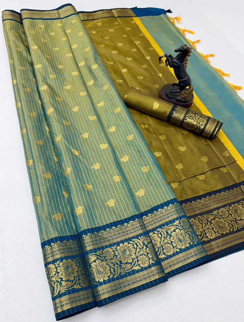 Banarasi Soft Silk Designer Saree in Orange