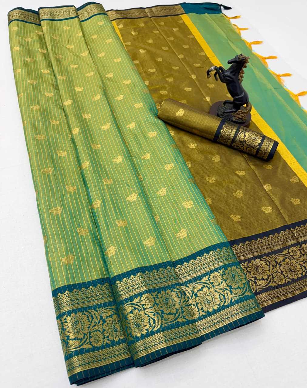 Banarasi Soft Silk Designer Saree in Orange