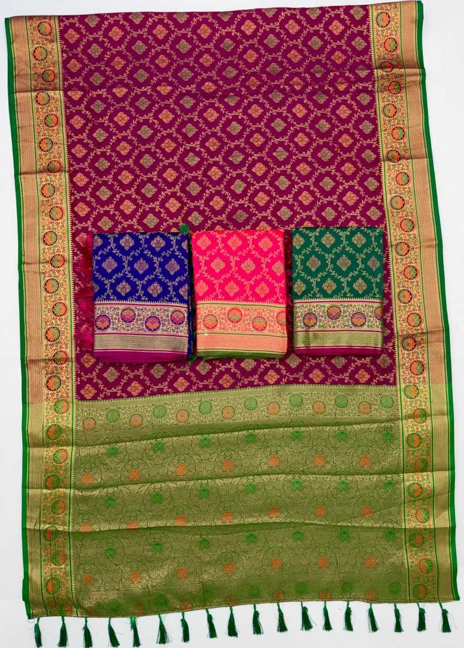 Soft Silk Designer Saree in Green