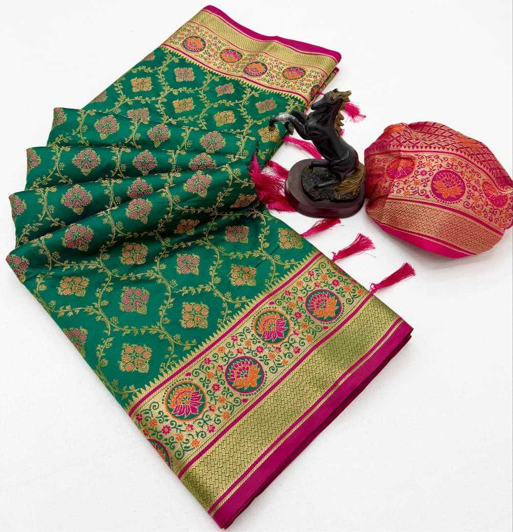 Soft Silk Designer Saree in Green